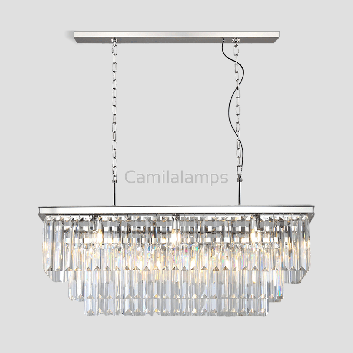 Falria 3 - Tier Crystal Rectangular Chandelier - Camilalamps - Ca-1LI2024-1C5706