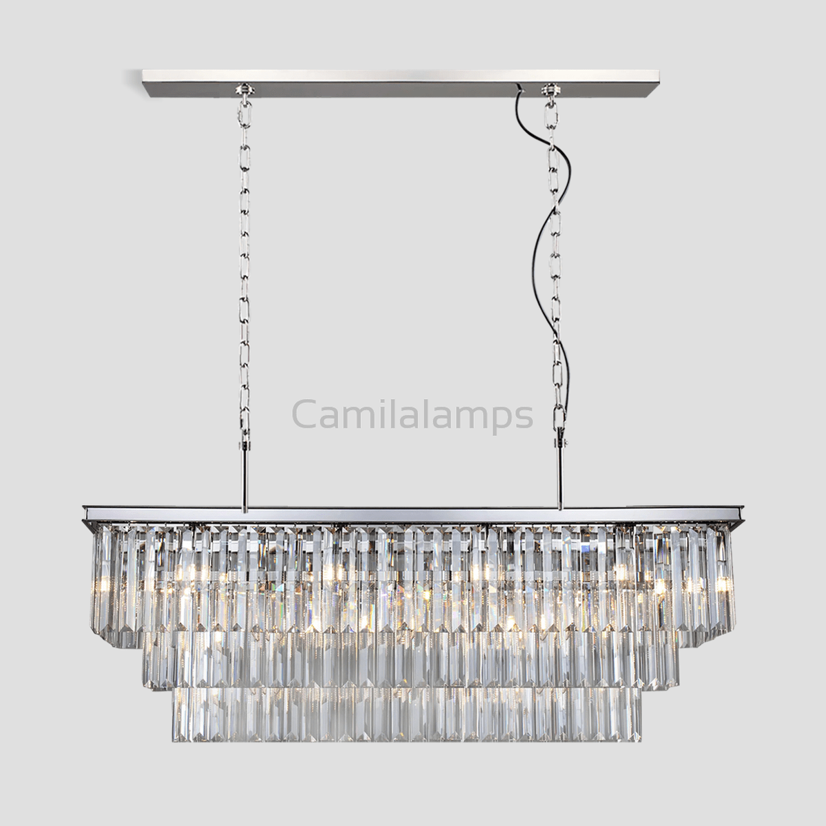 Falria 3 - Tier Crystal Rectangular Chandelier - Camilalamps - Ca-1LI2024-1C5711