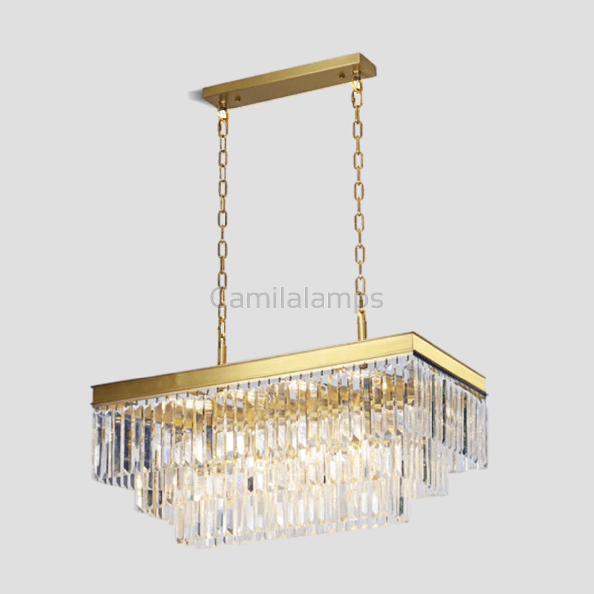 Falria 3 - Tier Crystal Rectangular Chandelier - Camilalamps - Ca-1LI2024-1C5714