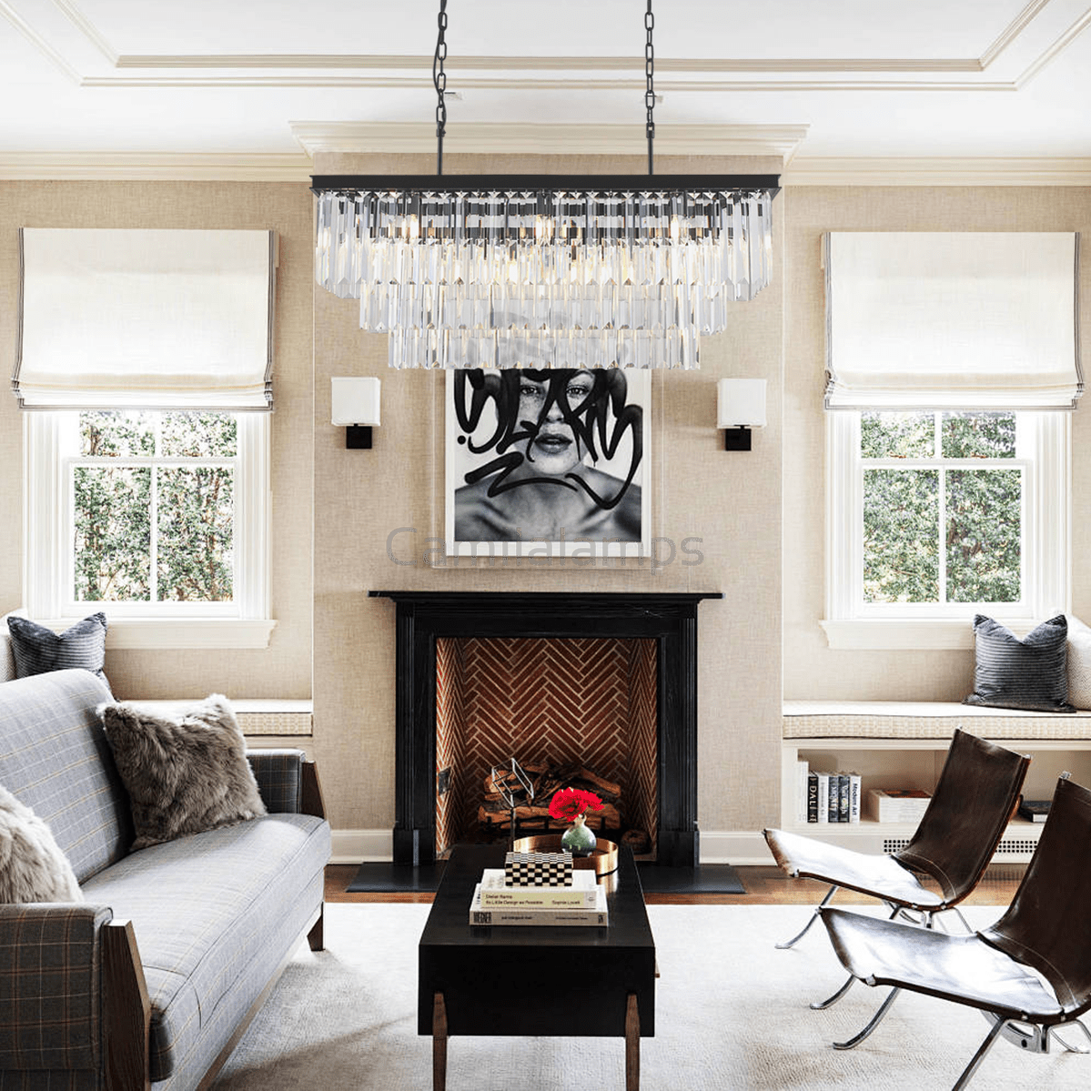 Falria 3 - Tier Crystal Rectangular Chandelier - Camilalamps - Ca-1LI2024-1C5714