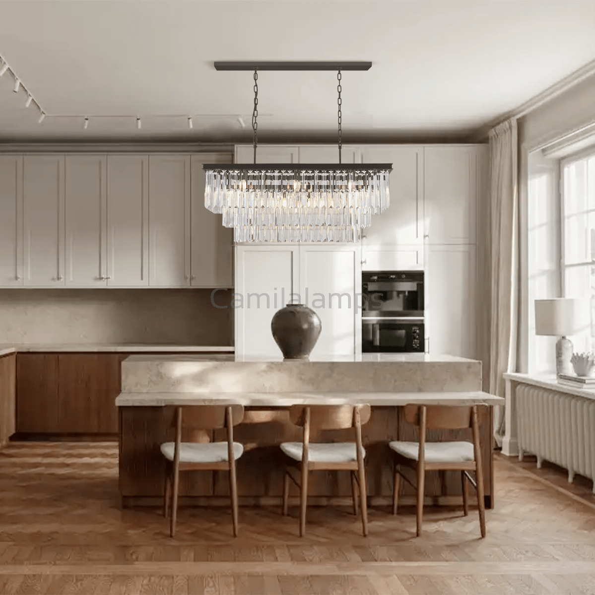 Falria 3 - Tier Crystal Rectangular Chandelier - Camilalamps - CA - LI2024 - C5705