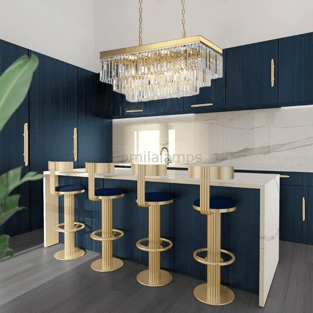 Falria 3 - Tier Crystal Rectangular Chandelier - Camilalamps - Ca-1LI2024-1C5713