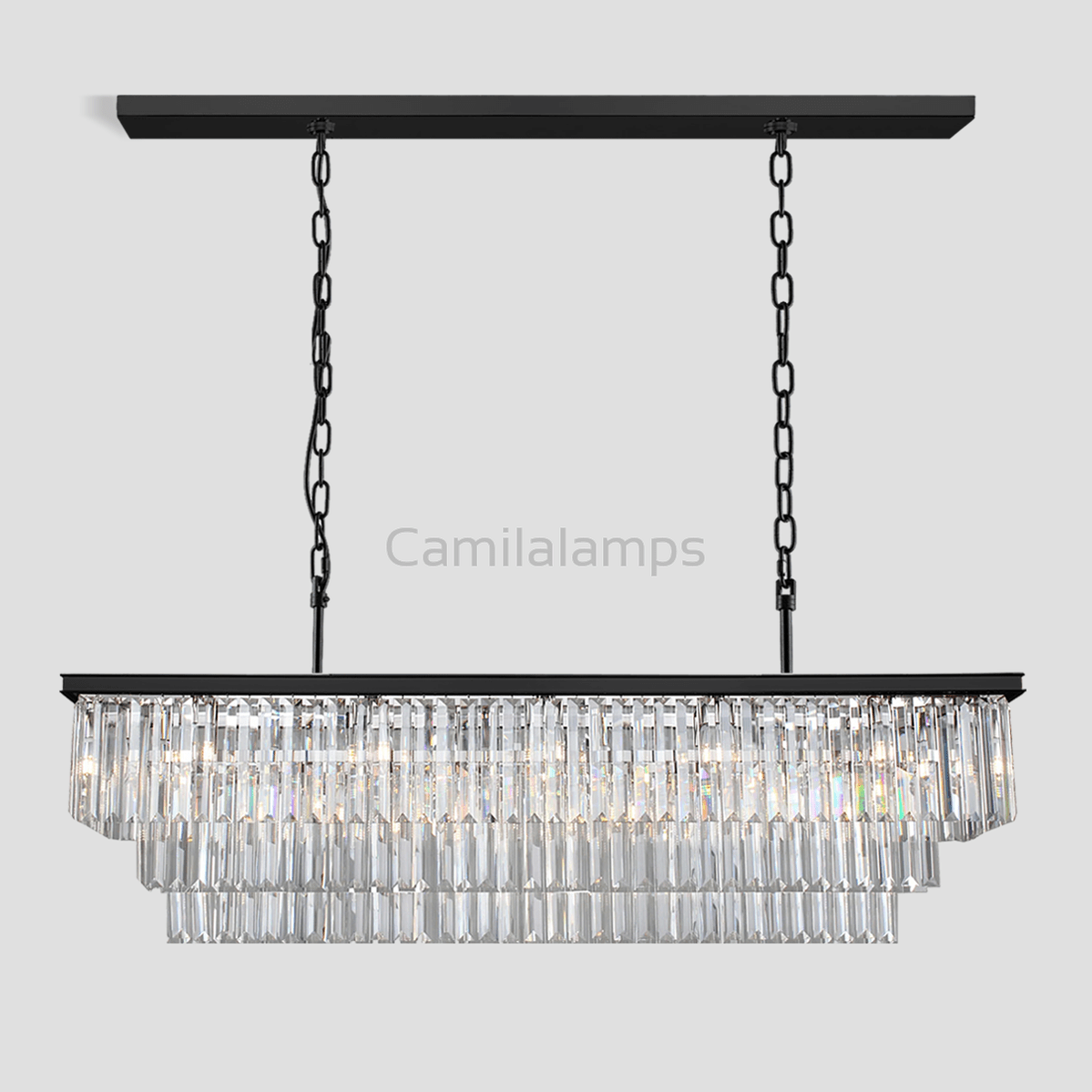 Falria 3 - Tier Crystal Rectangular Chandelier - Camilalamps - Ca-1LI2024-1C5708