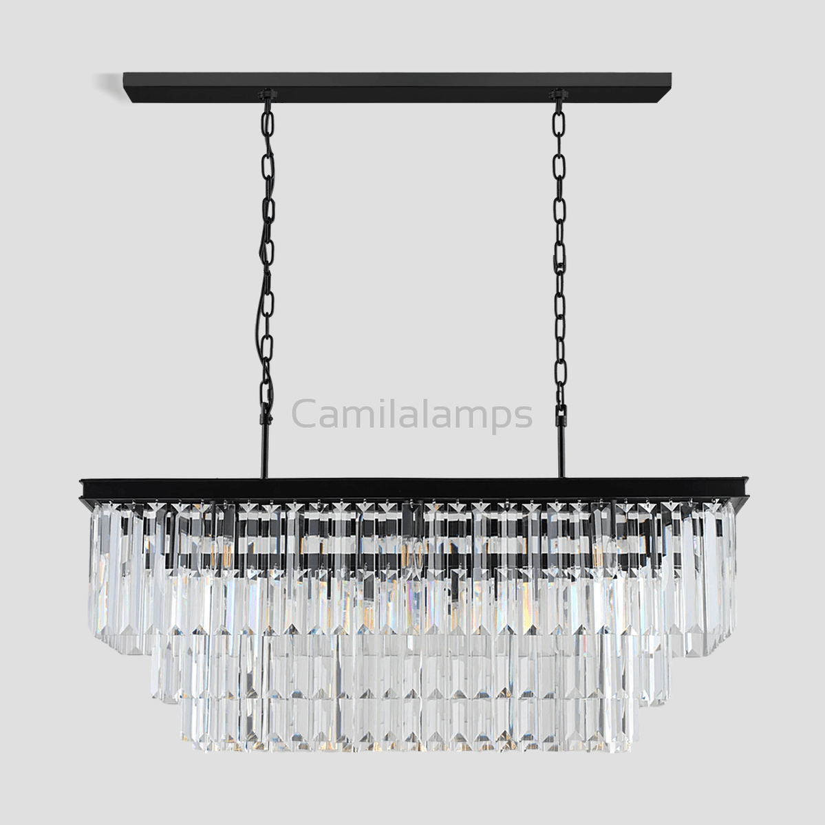Falria 3 - Tier Crystal Rectangular Chandelier - Camilalamps - Ca-1LI2024-1C5706