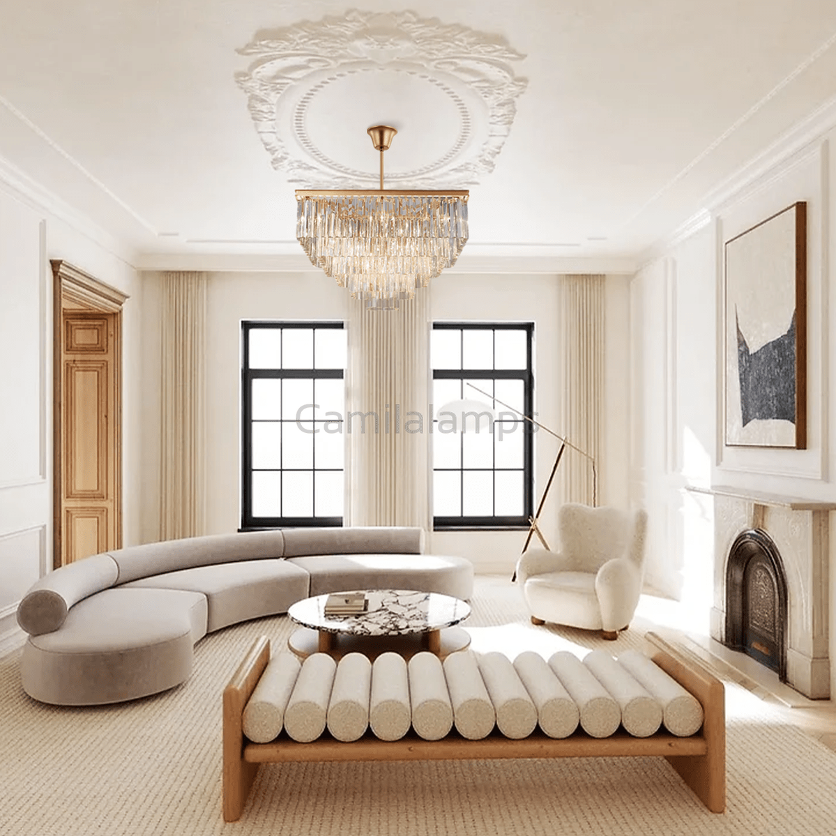 Falria 5 - Tier Crystal Square Chandelier - Camilalamps - CA - LI2024 - C5663