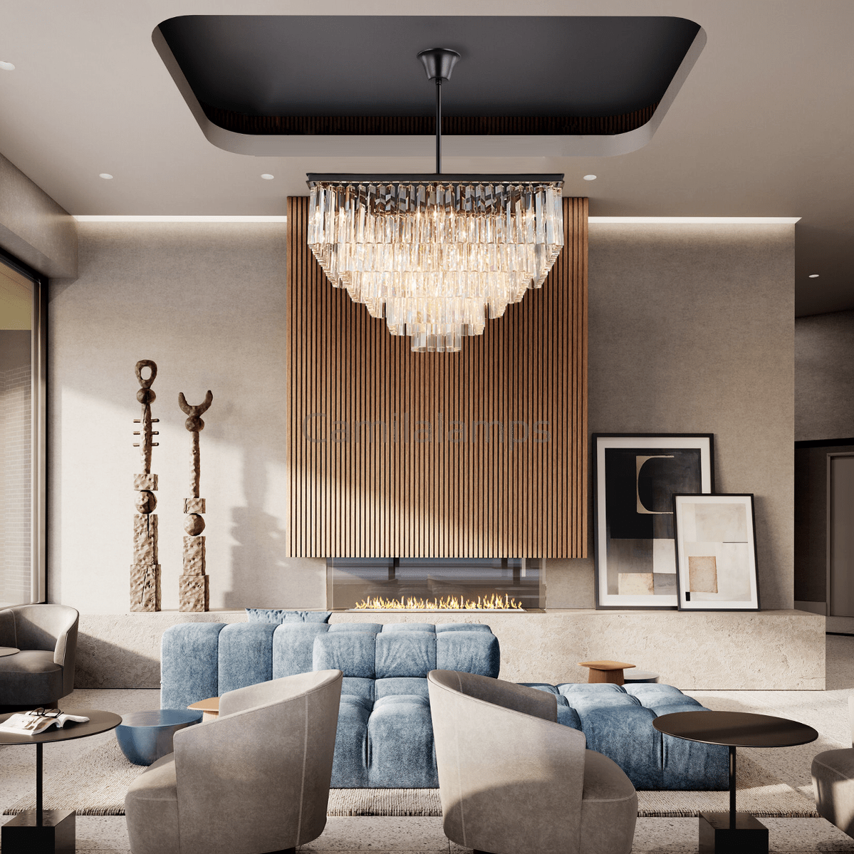 Falria 5 - Tier Crystal Square Chandelier - Camilalamps - CA - LI2024 - C5663