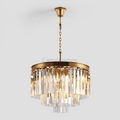 Falria Multi - Tier Clear/Smoke Crystal Round Chandelier - Camilalamps - CA - LI2024 - C5685
