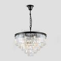 Falria Multi - Tier Clear/Smoke Crystal Round Chandelier - Camilalamps - Ca-1LI2024-1C5695