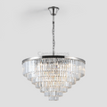 Falria Multi - Tier Clear/Smoke Crystal Round Chandelier - Camilalamps - CA - LI2024 - C5697