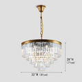 Falria Multi - Tier Clear/Smoke Crystal Round Chandelier - Camilalamps - Ca-1LI2024-1C5681