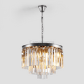 Falria Multi - Tier Clear/Smoke Crystal Round Chandelier - Camilalamps - Ca-1LI2024-1C5681