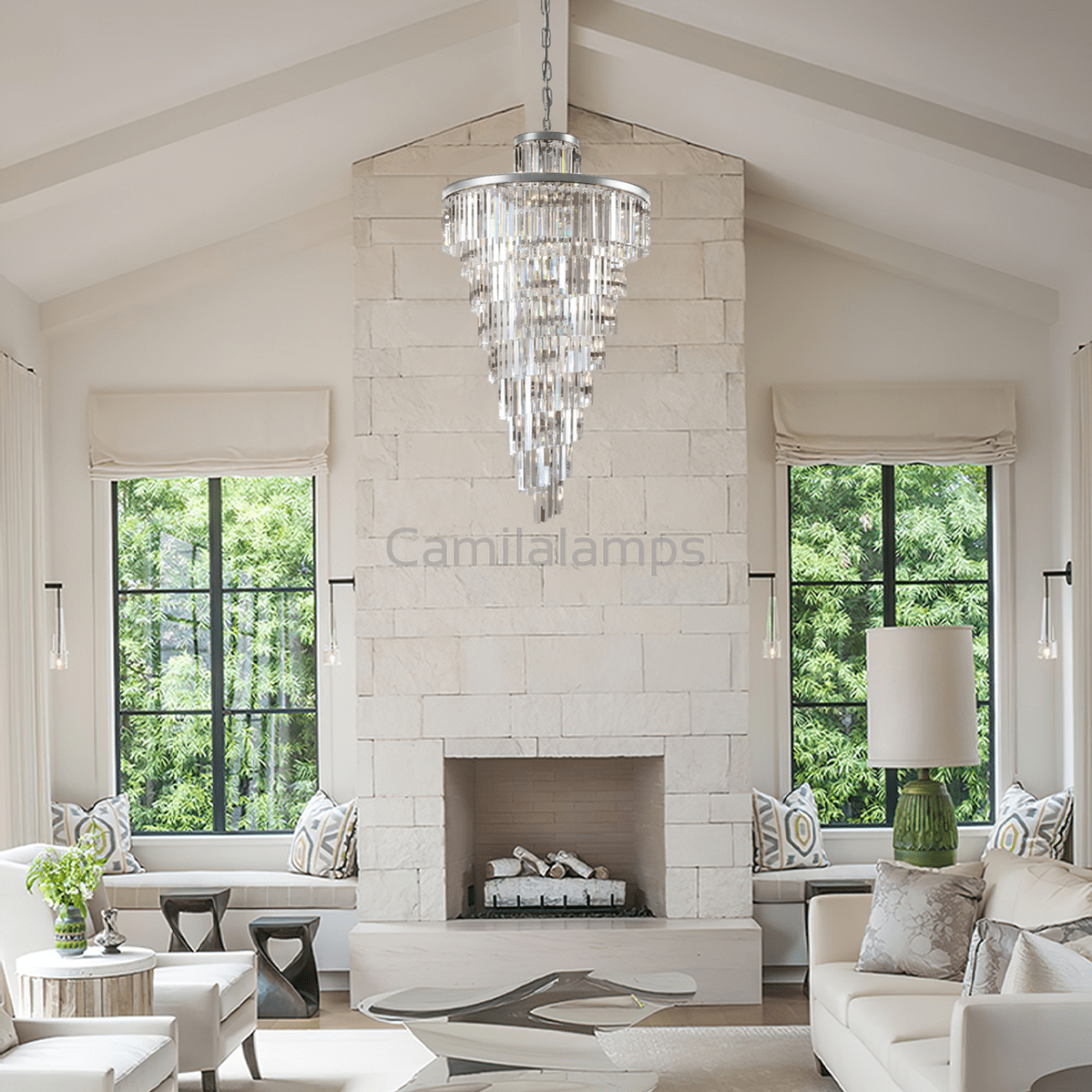 Falria Multi - Tiered/ Layered Crystal Rod Chandelier - Camilalamps - CA - LI2024 - C5635