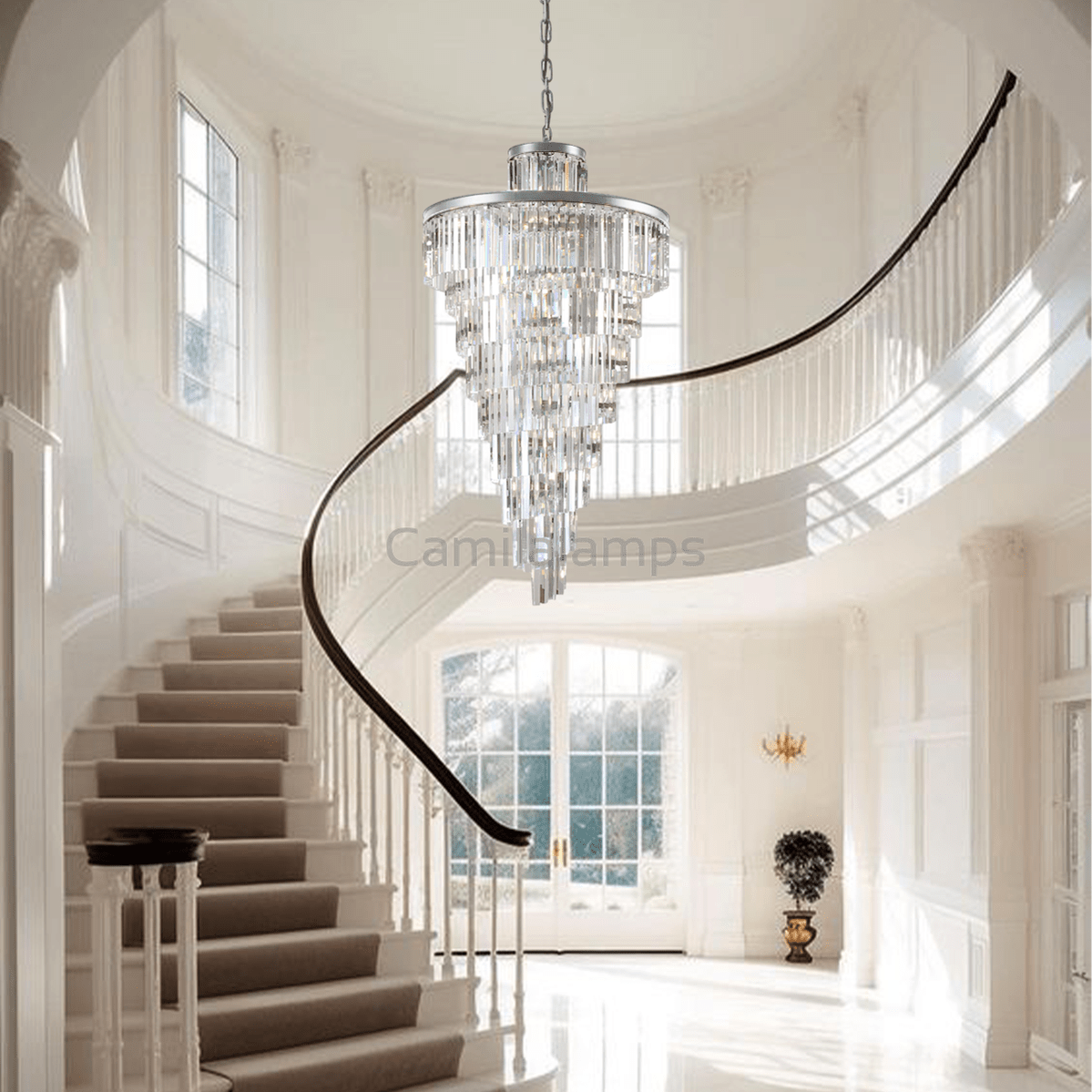 Falria Multi - Tiered/ Layered Crystal Rod Chandelier - Camilalamps - Ca-1LI2024-1C5635