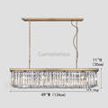 Falria Single - Tier Rectangular Crystal Rod Chandelier - Camilalamps - CA - LI2024 - C5630