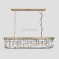 Falria Single - Tier Rectangular Crystal Rod Chandelier - Camilalamps - Ca-1LI2024-1C5630