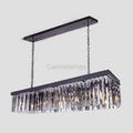 Falria Single - Tier Rectangular Crystal Rod Chandelier - Camilalamps - Ca-1LI2024-1C5630