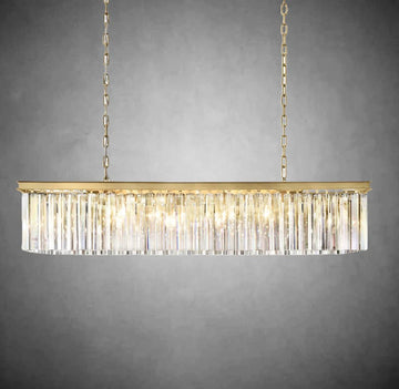 Falria Single - Tier Rectangular Crystal Rod Chandelier - Camilalamps - CA - LI2024 - C5628