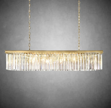 Falria Single - Tier Rectangular Crystal Rod Chandelier - Camilalamps - Ca-1LI2024-1C5628
