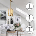 Farmhouse Chandelier with Glass Tube, Gold 12 - Lights Modern Chandeliers Over Table 54''Rectangular Luxurious Large Ceiling Pendant Lighting Fixture for Dining Living Room, Foyer - Camilalamps - B0CR4798R4
