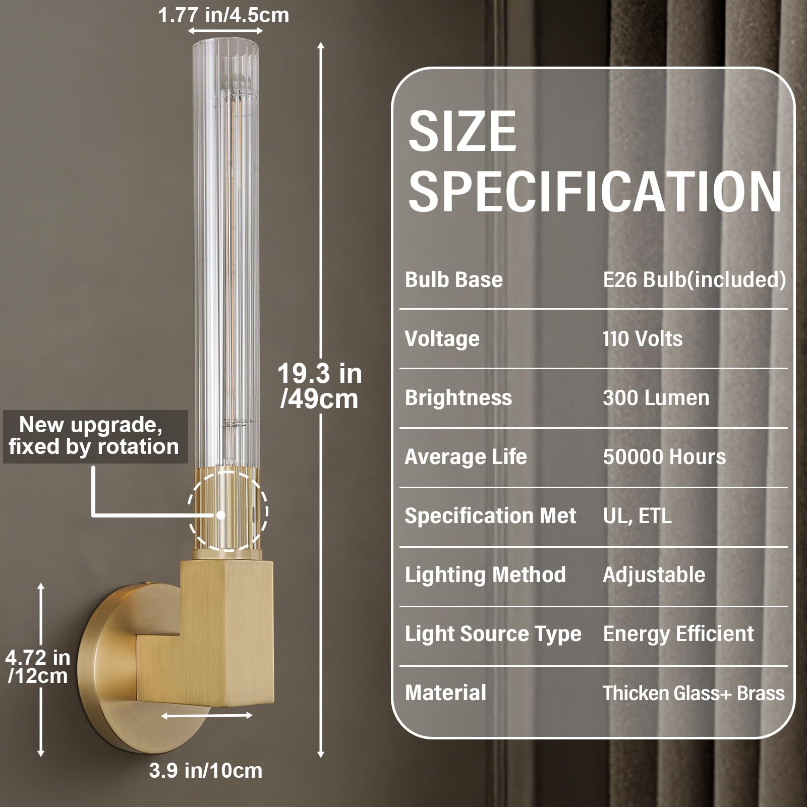 Farmhouse Chandelier with Glass Tube, Gold 12 - Lights Modern Chandeliers Over Table 54''Rectangular Luxurious Large Ceiling Pendant Lighting Fixture for Dining Living Room, Foyer - Camilalamps - B0CR4798R4