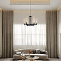 Farmhouse Chandelier with Glass Tube, Gold 12 - Lights Modern Chandeliers Over Table 54''Rectangular Luxurious Large Ceiling Pendant Lighting Fixture for Dining Living Room, Foyer - Camilalamps - B0CR4798R4