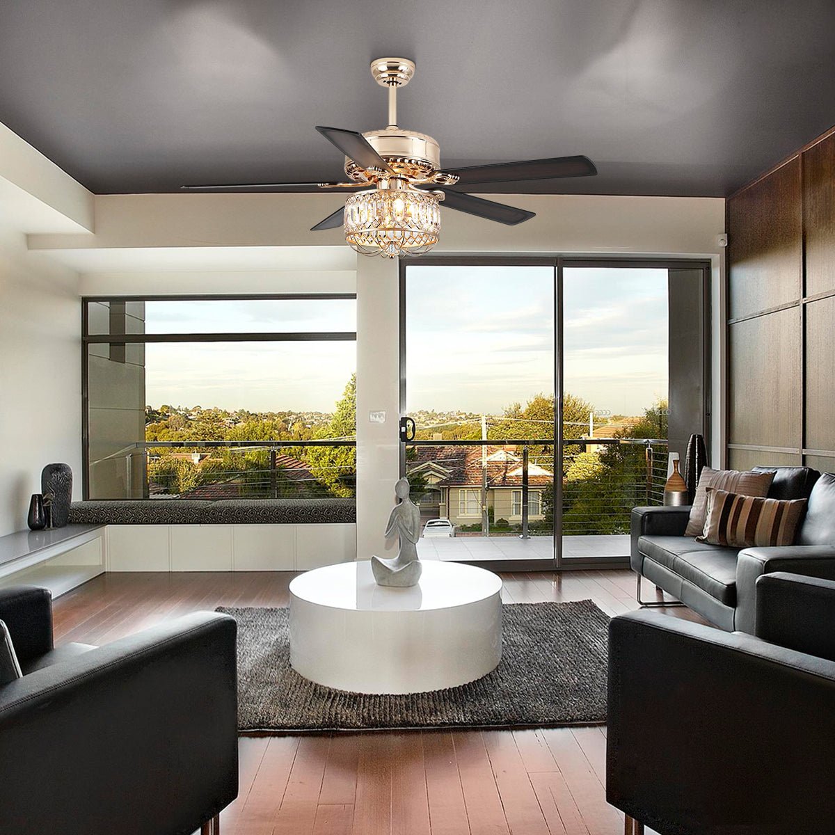 Farmhouse Crystal Ceiling Fan Light - Camilalamps - CA - 8221 - 52CG - SJD