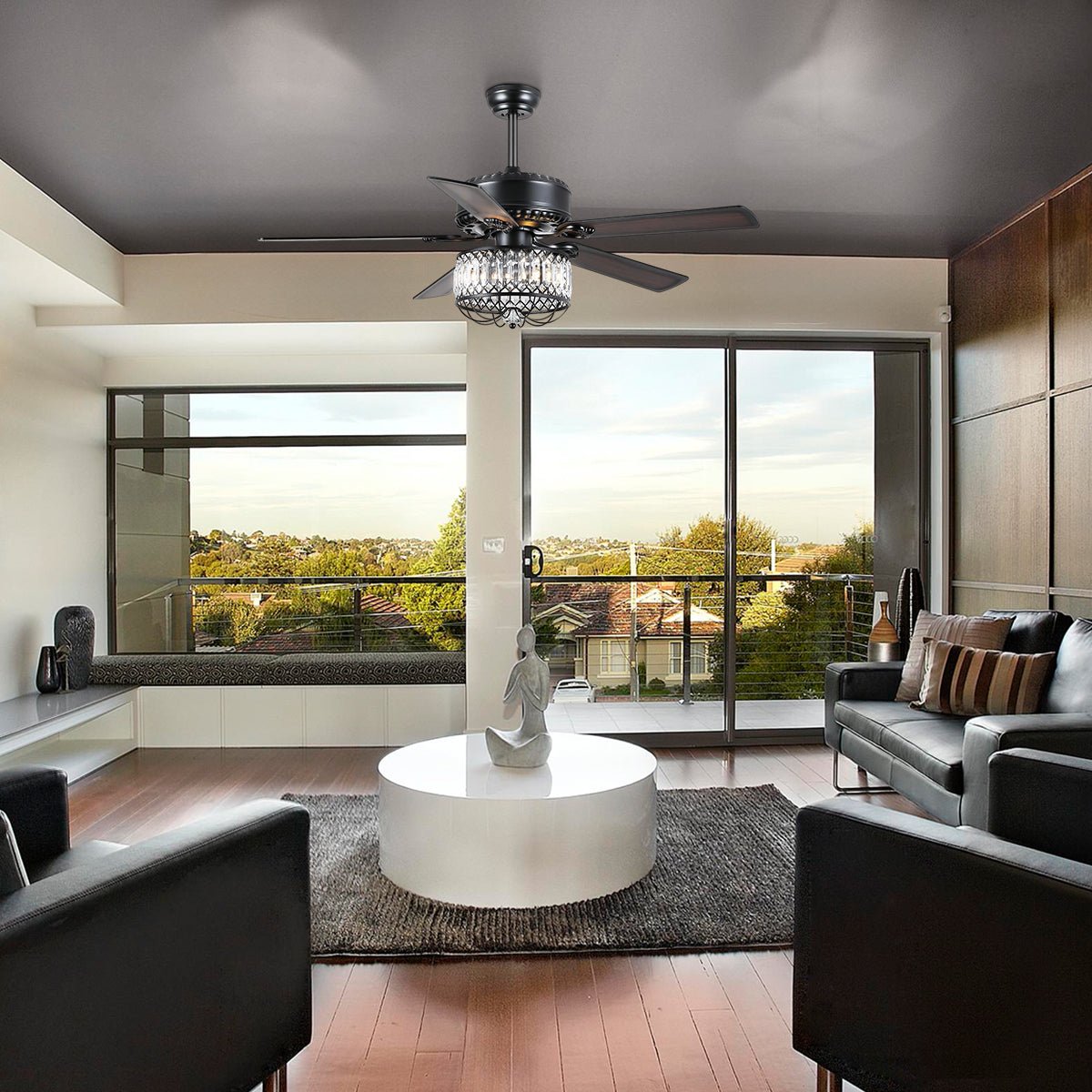 Farmhouse Crystal Ceiling Fan Light - Camilalamps - CA - 8221 - 52CB - SJD