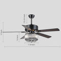Farmhouse Crystal Ceiling Fan Light - Camilalamps - CA - 8221 - 52CB - SJD