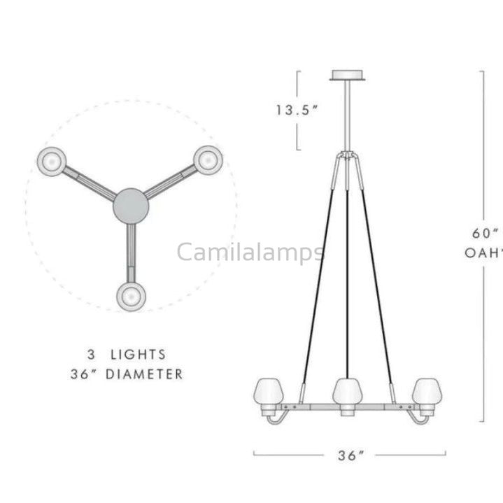 Favola 3 Light Chandelier - Camilalamps - CA - FA2023 - C1318