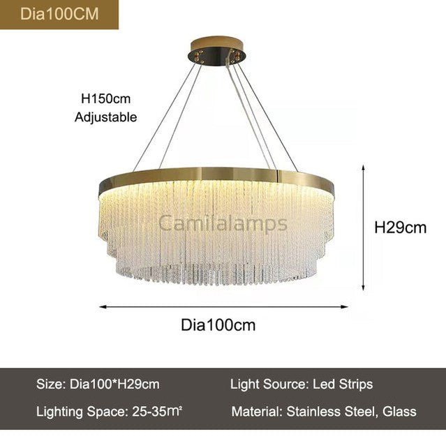 Felicity Glass Modern Chandelier - Camilalamps - CAM - FE - 03