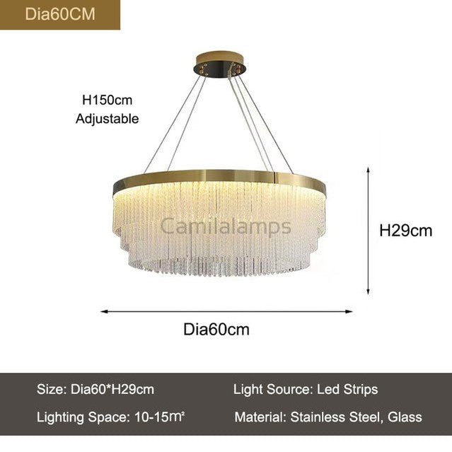 Felicity Glass Modern Chandelier - Camilalamps - CAM - FE - 01
