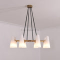 Finian White Ceramics Round Chandelier 36