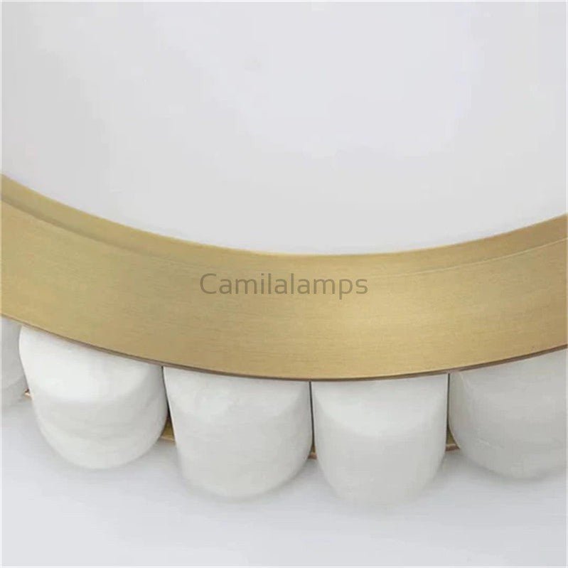 Fiora Alabaster Circle Round Chandelier - Camilalamps - CAM - FI - 01