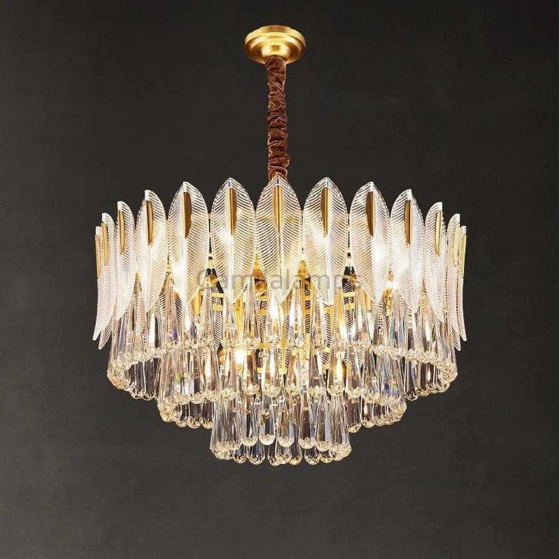 Flake Modern Three - tiered Raindrop Crystal Chandelier - Camilalamps - ILM0333