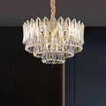 Flake Modern Three - tiered Raindrop Crystal Chandelier - Camilalamps - ILM0331