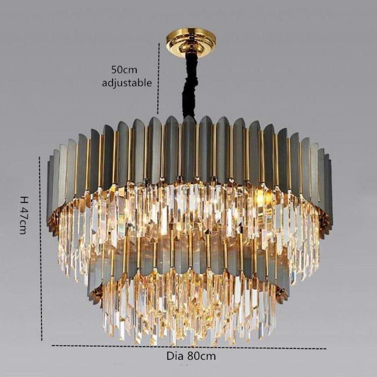 Flavian Double Tier Crystal Chandelier - Camilalamps - CA - A - 641
