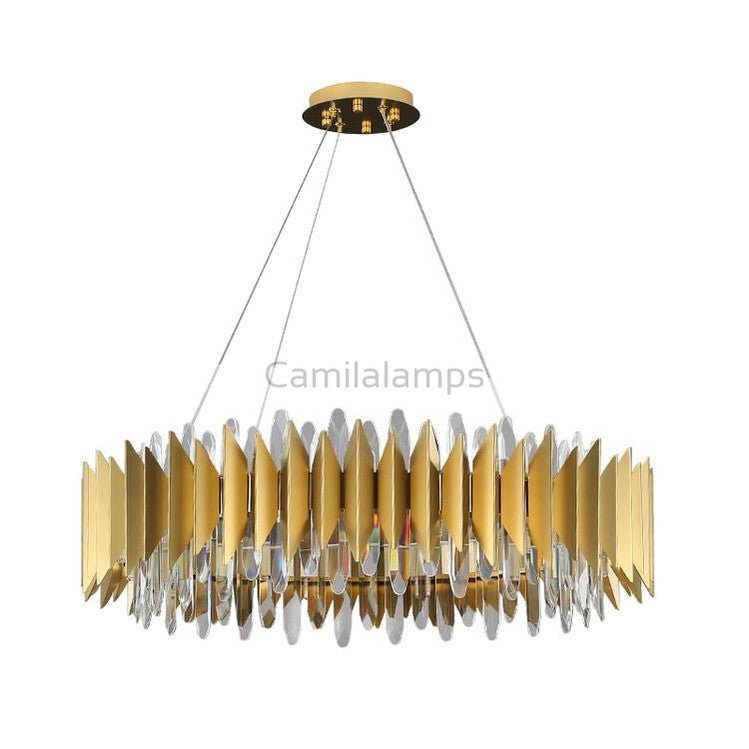 Flavian Halo Crystal Chandelier - Camilalamps - CA - A - 643