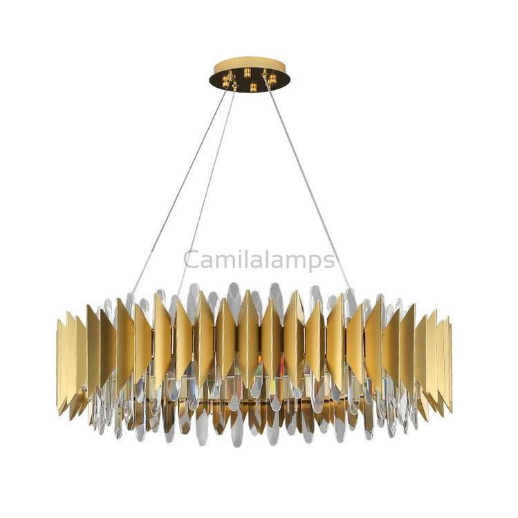 Flavian Halo Crystal Chandelier - Camilalamps - Ca-1a-1643