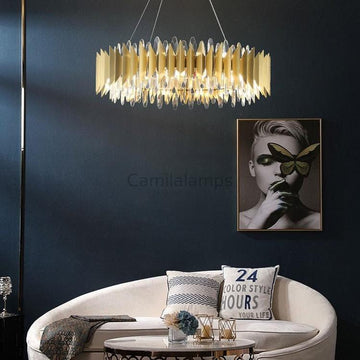 Flavian Halo Crystal Chandelier - Camilalamps - CA - A - 643