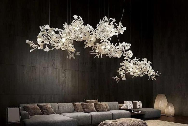 Fleur - de - lis Ceramic Branch Chandelier - Camilalamps - CA - A - 720