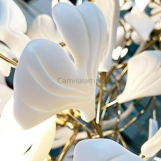 Fleur - de - lis Ceramic cluster Chandelier 29.3”D - Camilalamps - Ca-1a-1719