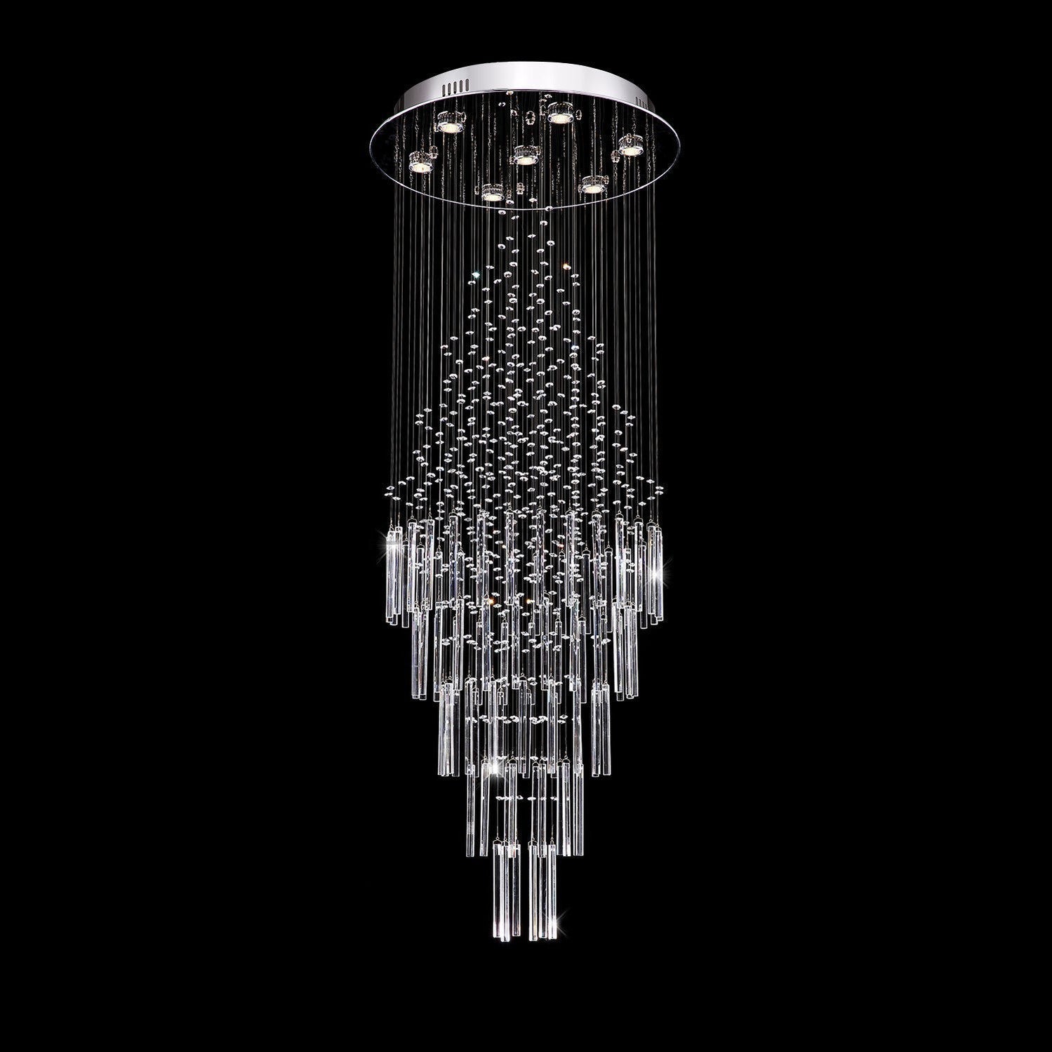 Floating Castle Round Raindrop Crystal Chandelier Ceiling Lights - Camilalamps - CH052-1D