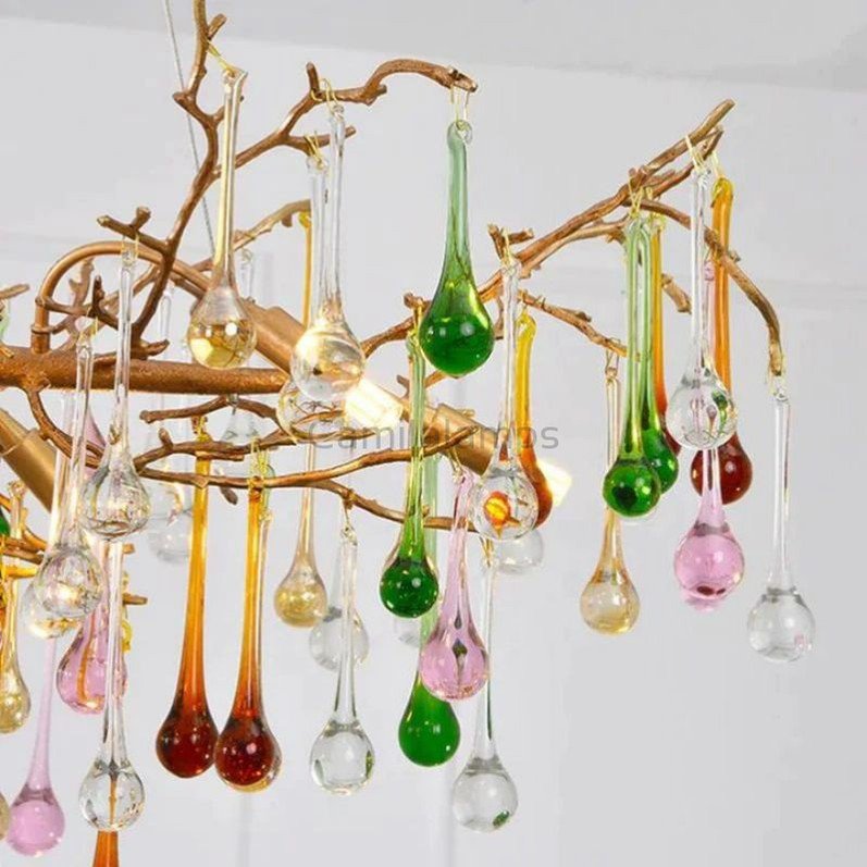 Florian Colorful Crystal Linear Branch Chandelier - Camilalamps - CAM - FO2023 - W42