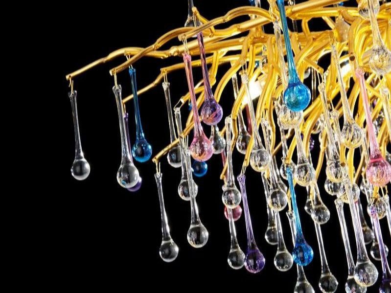Florian Colorful Crystal Long Branch Chandelier - Camilalamps - CAM - Fl - W03