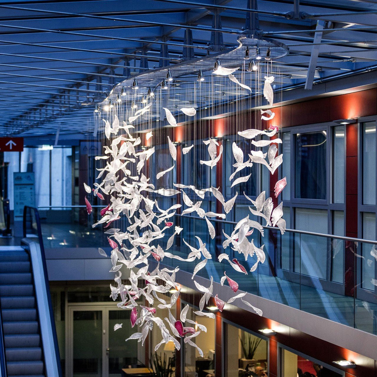 Flying Glass Feather Chandelier - Camilalamps - VKC2-1240410-15