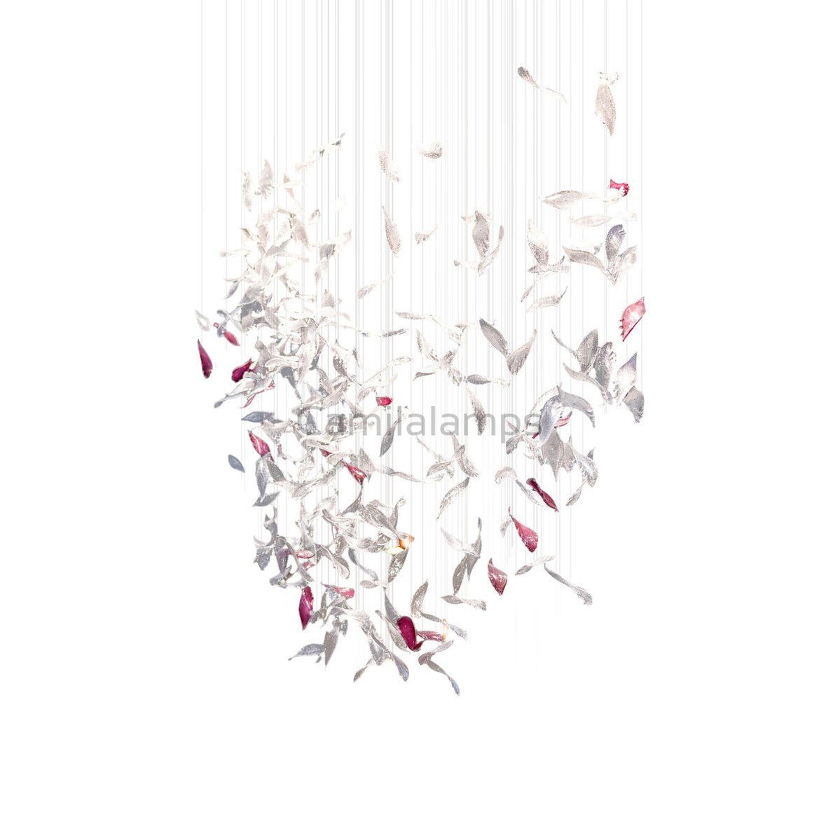 Flying Glass Feather Chandelier - Camilalamps - VKC2-1240410-13