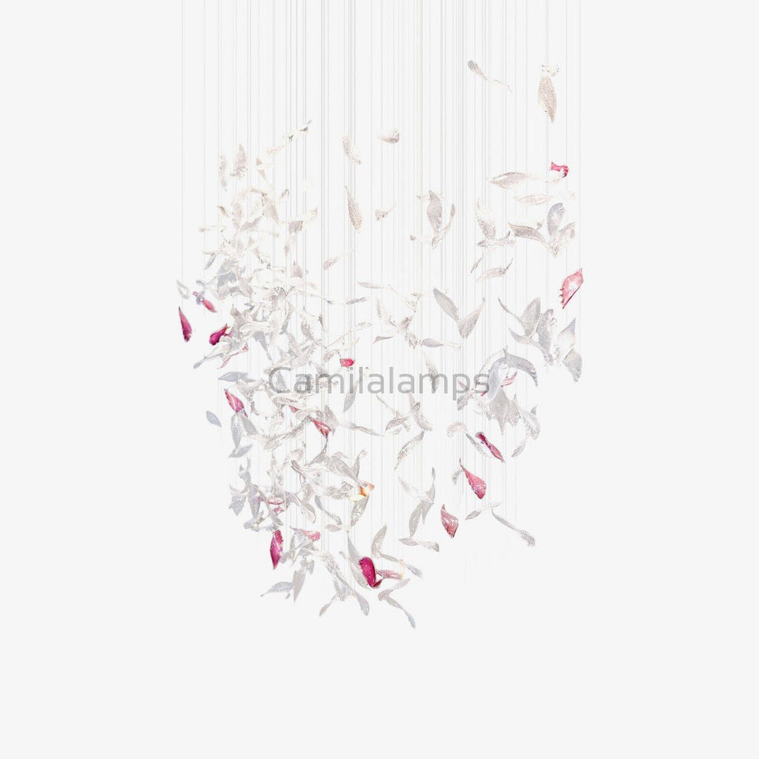 Flying Glass Feather Chandelier - Camilalamps - VKC2-1240410-15