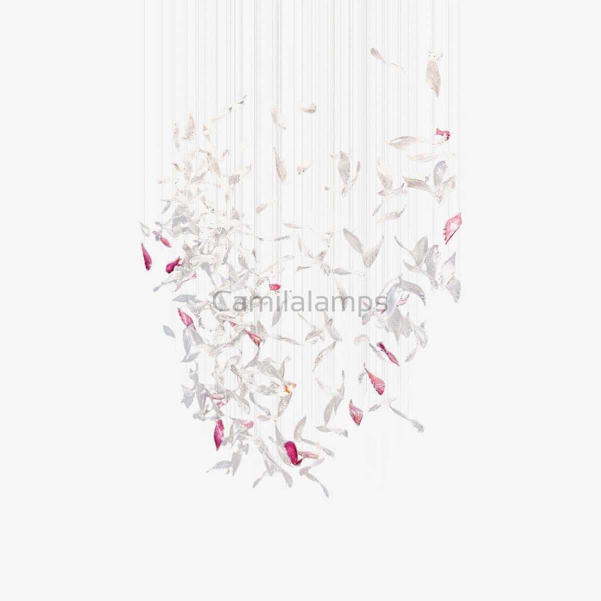 Flying Glass Feather Chandelier - Camilalamps - VKC2-1240410-15