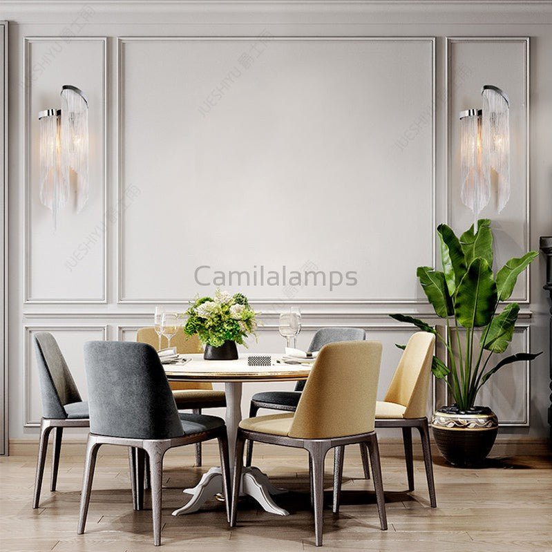 Flynn Aluminum Chain Tassel Wall Sconce - Camilalamps - CAA - 10031A2