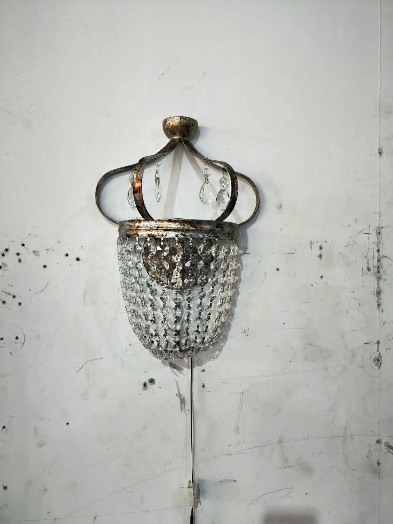 Fotini Iron Wall Sconce in Silver Clay - Camilalamps - CA - 636H0303